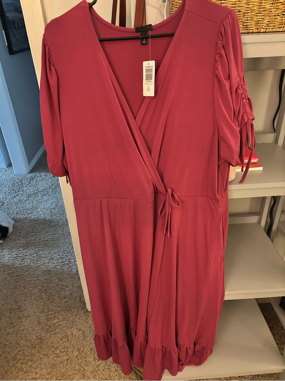 torrid Rosewood Wrap-Front Dress